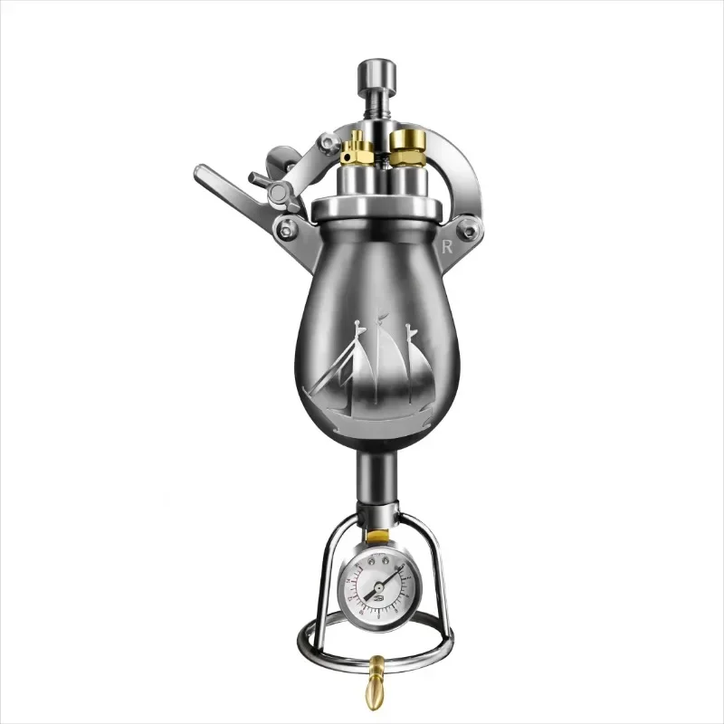 

Traditional Hand Crank Popcorn Popper Machine | Open Flame Corn & Rice Puffing Maker for Home, Street Food, and Camping