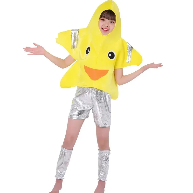 Sol lua estrelas nuvens gotas de chuva cosplay traje planta mundo festa das crianças desempenho roupas crianças anime dança vestido mostrar