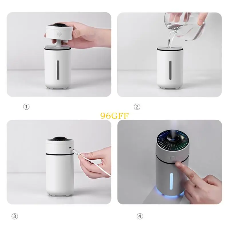 96GF 230 Luftbefeuchterreiniger mit LED -Lampen -Schlafzimmer Stille Aromen Diffusor