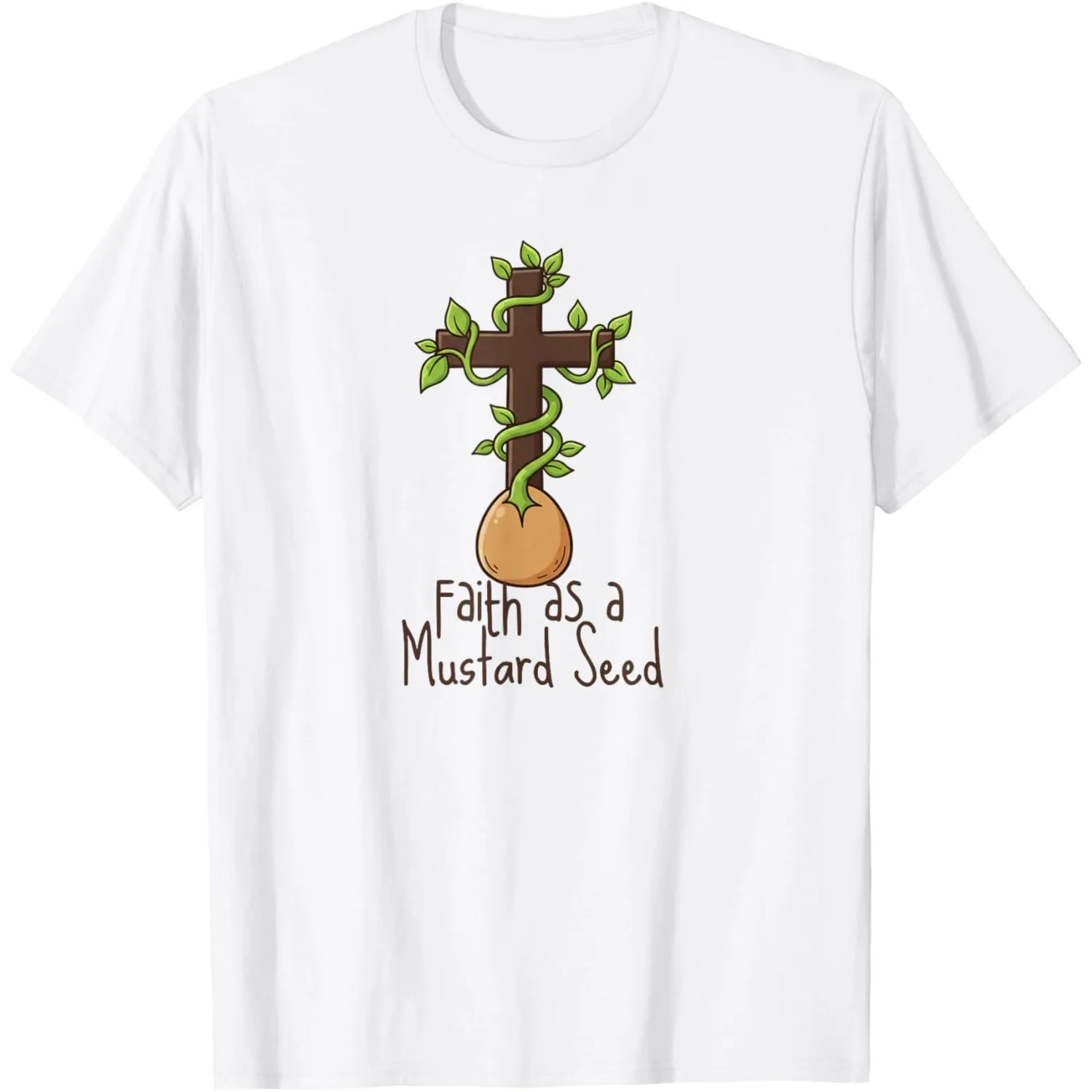 

Faith As A Mustard Seed Graphic Tee Religious Christian Men's Baseball Cap