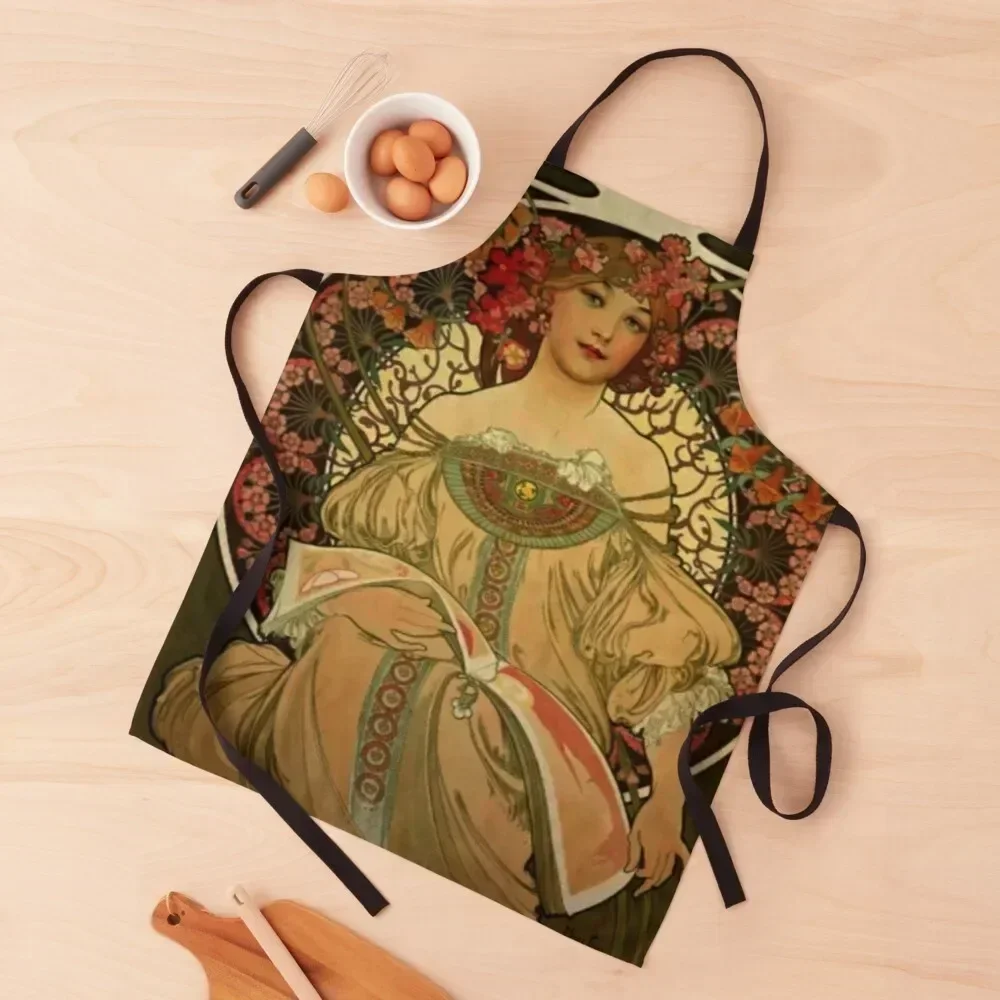 

Alphonse mucha -1860 - 1939 Apron christmas 2025 Useful Things For Kitchen For Women Kitchen For Cooking Apron