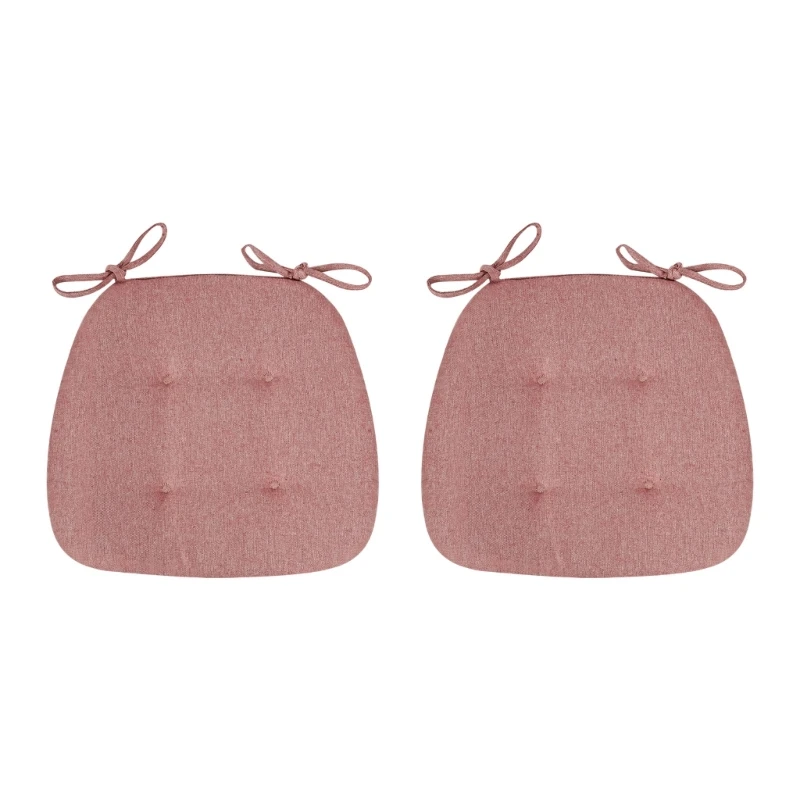 Pack of 2 Premium Cushions Thick Padded with Ties Stable Sitting Solution