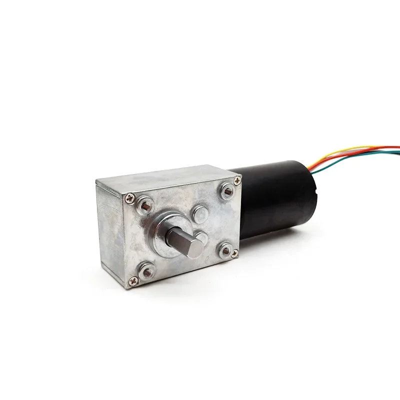 12V DC brushless geared motor, low voltage DC turbine worm