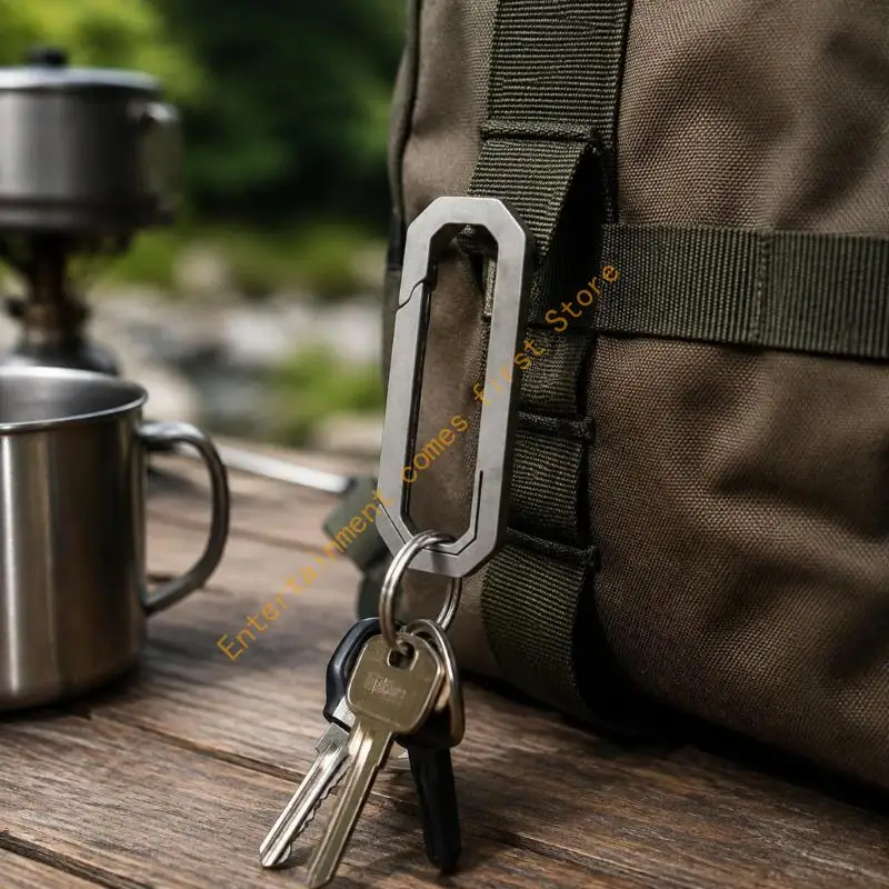 Springless Utility Clip with Machined Metal Body for Key Set, Bag Belt, Small Carry Gear, and Outdoor Daily Travel 55KD