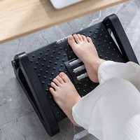 Massage Roller Foot Rest Board Adjustable Height Comfort Support Thicken Feet Stool Anti-slip Under Desk Footrest Office Work