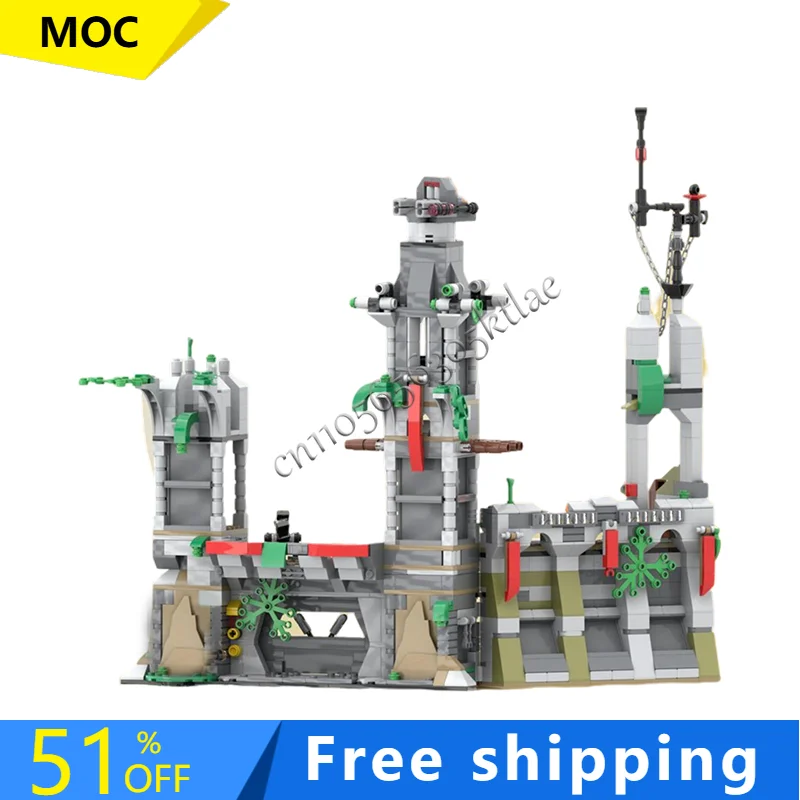 

1208 шт. средневековый замок, убежище губернатора, строительные блоки, ретро архитектурная модель, украшение, игрушка для детей, сборка, подарки