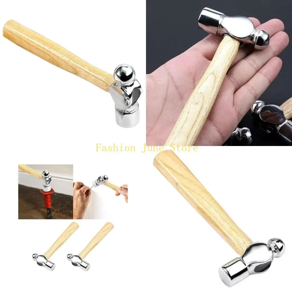N5KA 2 Pcs Walnut Hammer Claw Hammer Hammer for Leathers Craft and DIY Projects Mini Hammer Set for Jewellery Making