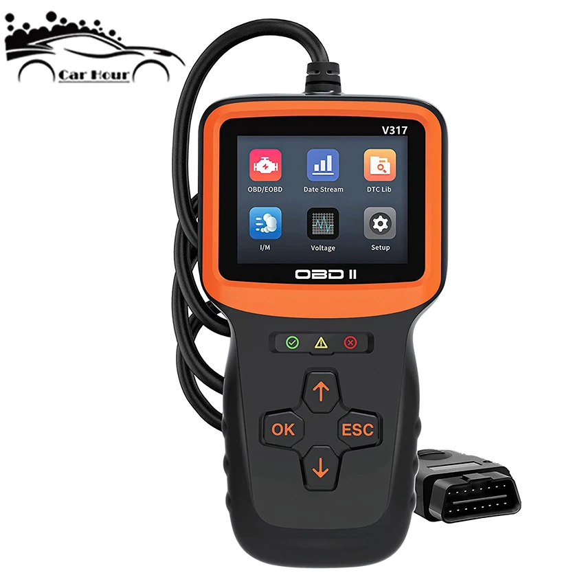 

OBD2 Scanner Diagnostic Tool Vehicle Check Engine Code Readers with Reset Readiness Car OBD Lookup Code EOBD Scan Kit