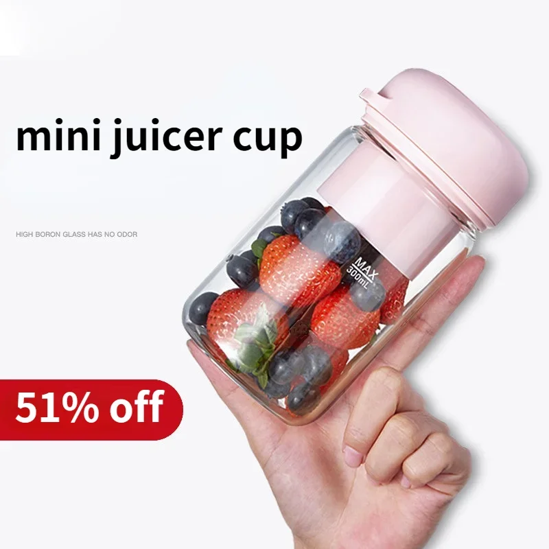 

Mini Juicer Cup Blender USB Portable Juice Extractor Smoothie Milkshake Fruit Squeezer Kitchen Appliance