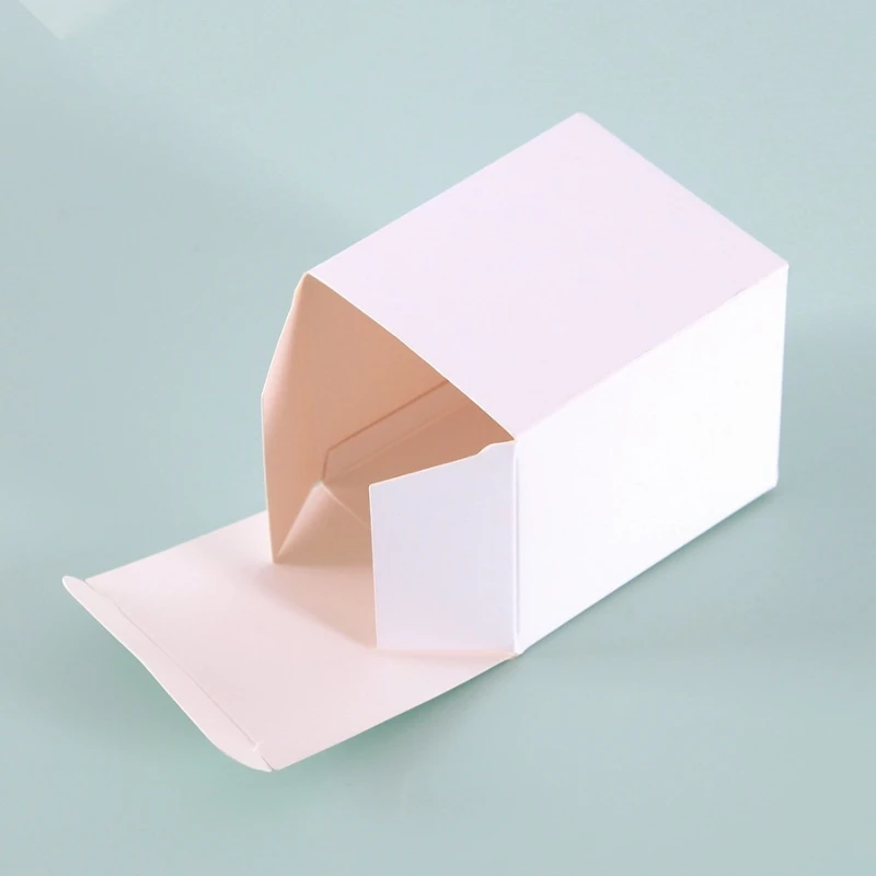 50 Pieces Brown Kraft Packaging Boxes Rectangle Thick White Paper Cardboard Box for Packing DIY Candy Handmade Soap Gift Boxes