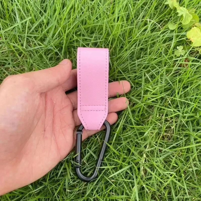 

2Pcs Leather Cart Hooks Baby Adjustable Stroller Hook PU Pram Hook Organizer Diaper Bag Hanger Children Travel Accessories