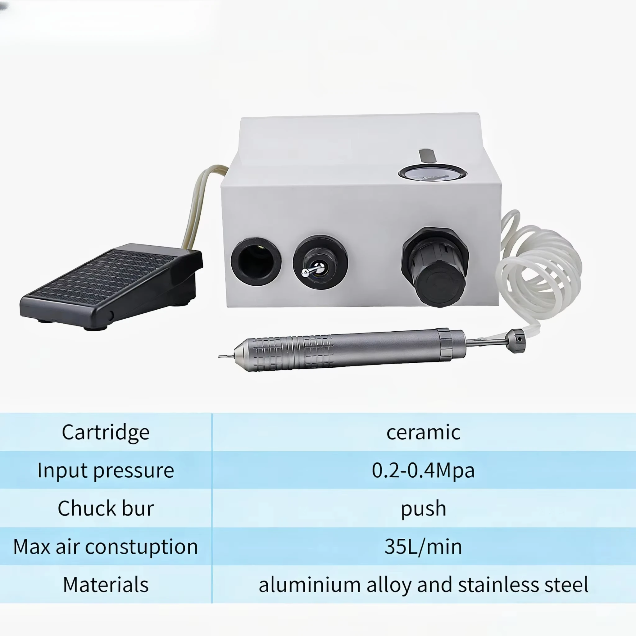 Air Turbine Dental Denture Carving Pneumatic Engraving Machine Dental Lab Polishing Machine for Dental Laboratory