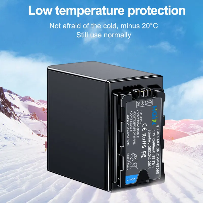 HQIX untuk Panasoinc HC-PV100 BS1H HC-MDH3 X2 X20 MDH2 AJ-PX270 PX280MC UPX360MC PX298MC PX285MC Kamera VW-VBD98 Baterai Pengisi Daya