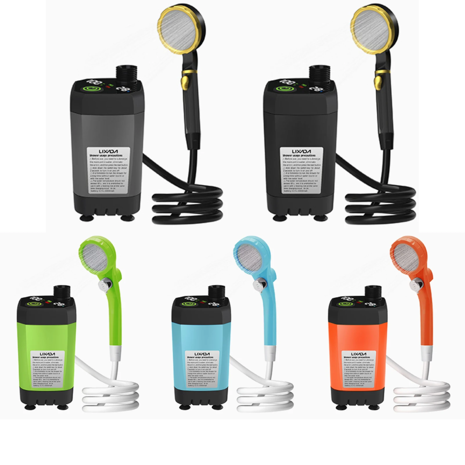 Camping Dusch pumpe RV Outdoor Dusche Kit Camp Dusche mit Vollbild intelligente Digital anzeige
