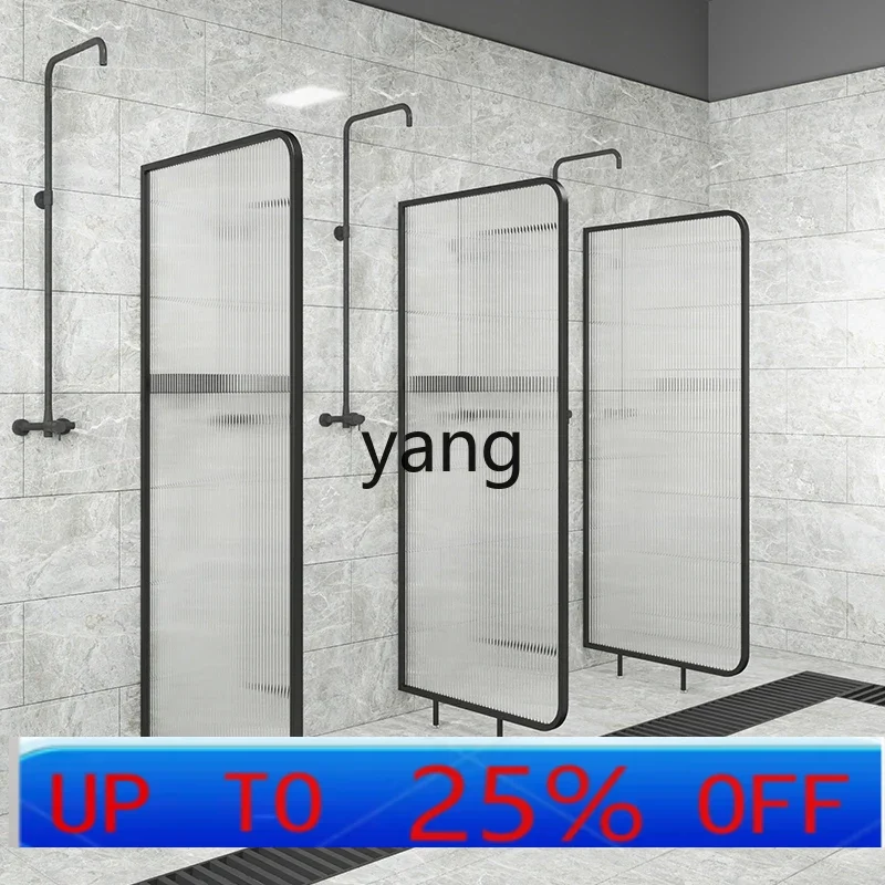 LTT public bathhouse shower room waterproof stainless steel Changhong glass partition screen