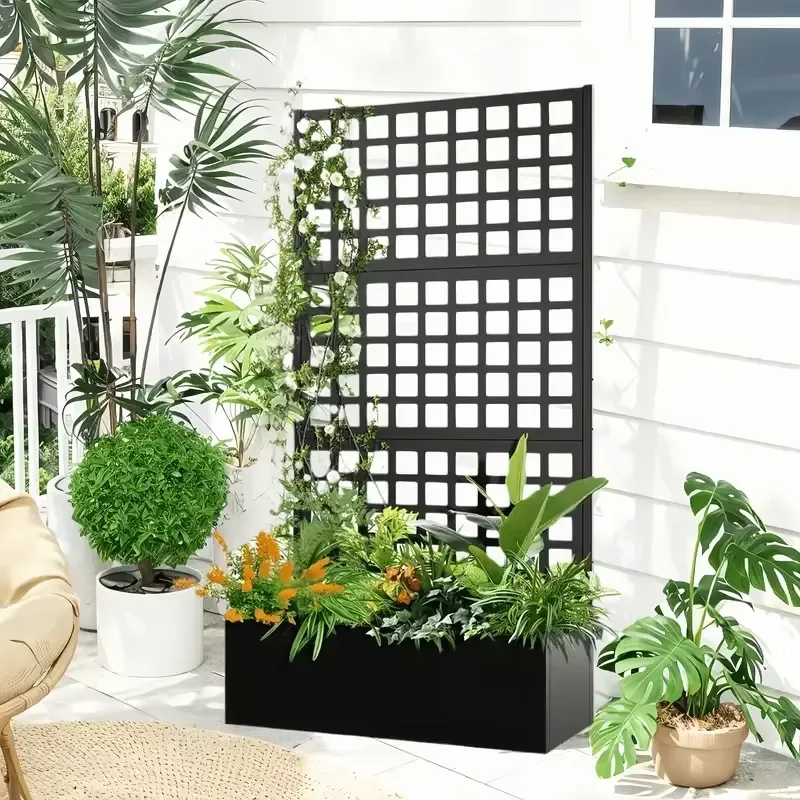 Outdoor Galvanized Steel Flower Box Outdoor Floor-mounted Screen Flower Box Municipal Partition Flowerpot