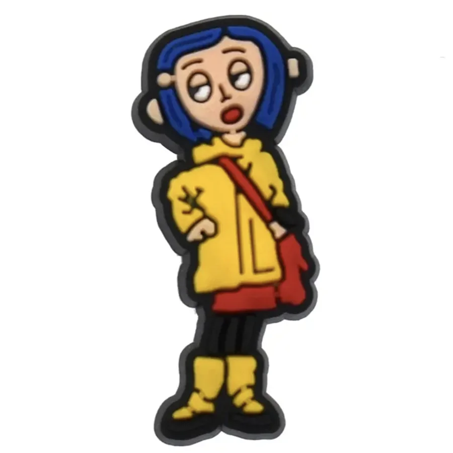 13-25 Stück Animation Film Coraline The Secret Door Schuh-Charms Cartoon Clog Sandalen Schuhe Dekorieren Zubehör Schnallen Geschenke – Detail 19