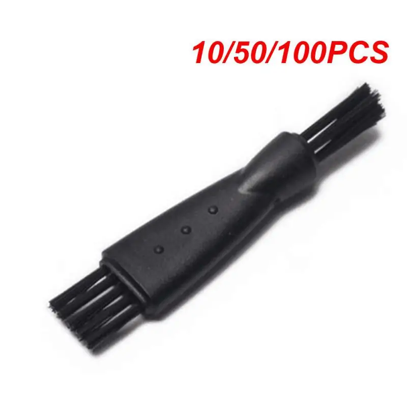 10/50/100PCS Razor Cleaning Brush Convenient Effective Black Plastic Razor Supplies Shaver Small Bristle Brush