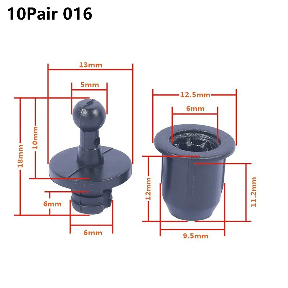 10Pairs Screw Clip Speaker Grill Pegs Kit DIY Ball Socket Audio Speaker Buckles Plastic Pin Type Net Cover Buckles