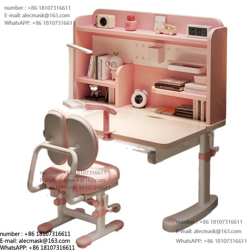 

Hand crank can lift children's study table household student writing reading correction desk set