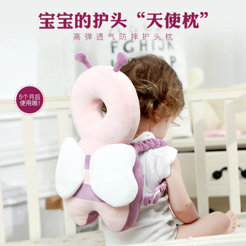 Head Back Protector Baby Protect Pillow Learn Walk Headgear Prevent Injured Safety Pad Prevention Fall Cartoon Bee Kids Pillows