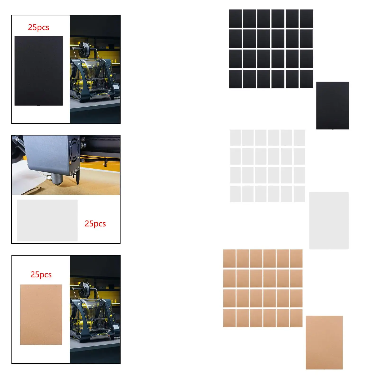 

25Pcs Laser Engraving Marking Paper DIY Birthday Gifts 11.69inchx8.27" for H2D Engraver Glass Stone Ceramics Cutting Engraving