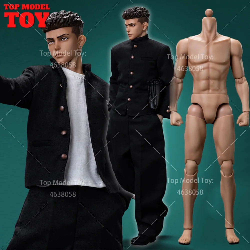 

NOVA Studio NS-012 NS-013 NS-014 1/6 Scale Bronze-colored 12'' Short Anime Male Bodies School Uniform Kit Clothes Shoes Model