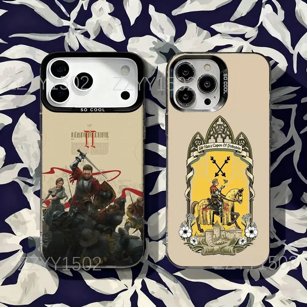 

Kingdom Come Deliverance 2 KCD Phone Case For iPhone 17,16,15,14,13,12,X,8,Pro,Max,Plus,SE4,Air,Mini Black Matte Durable Hard