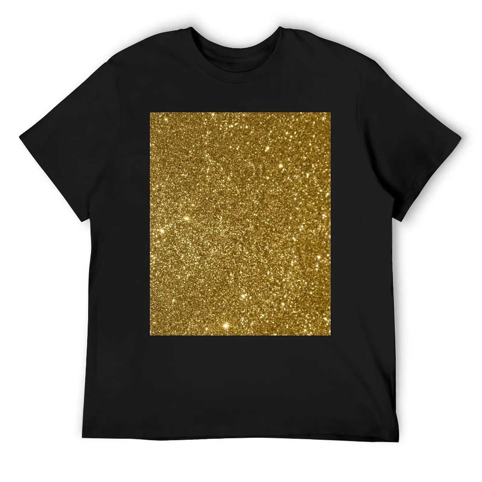 

Golden Glitter Digital Print T-Shirt new edition oversized graphic tee t shirt men