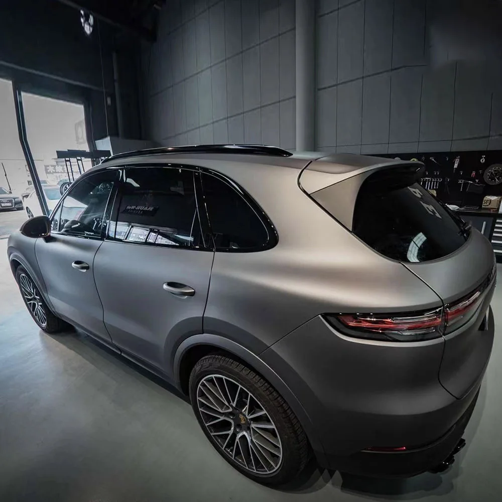 Matte Metal Grey Flake Vinyl Car Wrapping Film Professional Ultra Matte Finish Vehicle Wrap Film