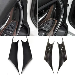 Pair Car Inner Door Panel Grab Handle Cover Accessories Black Fit For BMW 3 4 Series F30 F35 2012 2013 2014 2015 2016 2017 2018