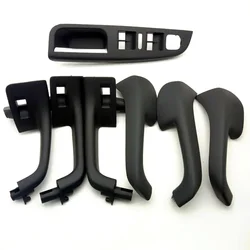 7 pcs black inner door handle for Golf 5 MK5 Volkswagen Jetta MK5 door handle inner armrest