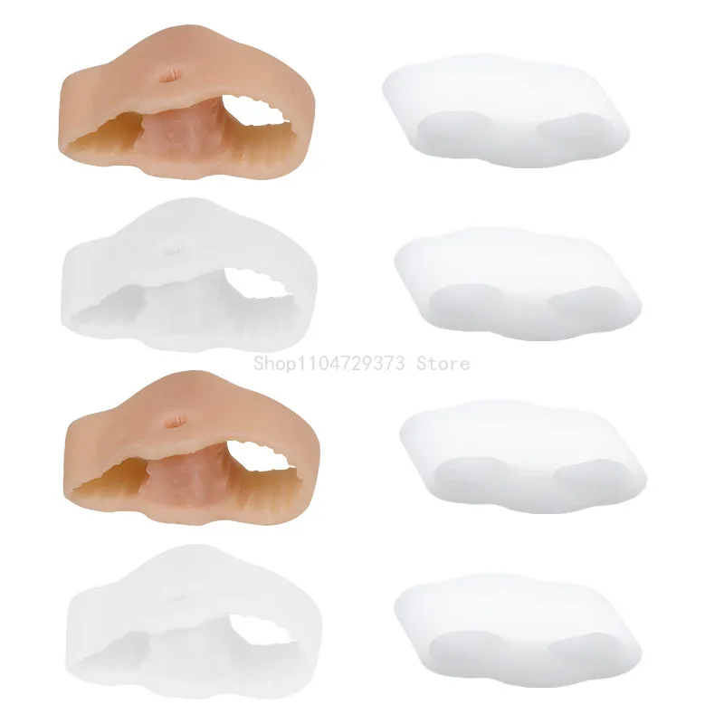 1 paar Silikon Zwei Loch Zehenspreizer Gel Fuß Finger Schutz Bunion Orthopädische Hallux Valgus Schutz Haarglätter Pediküre
