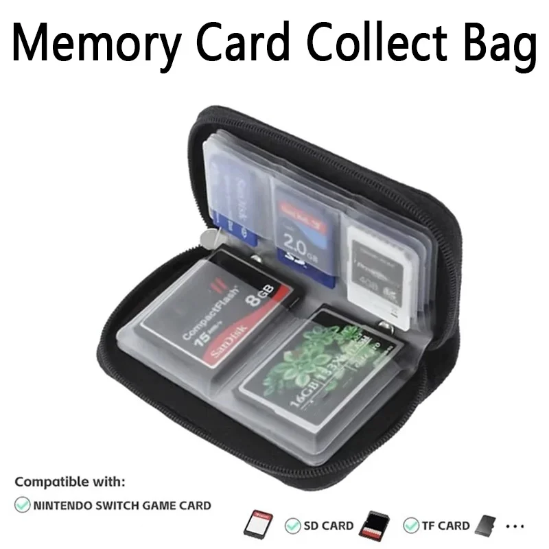 Memory Card Storage Bag Carrying Case Holder 22 Slots For CF/SD/Micro SD/SDHC/MS/DS Game Collect Bag Accessories Memory Card Box