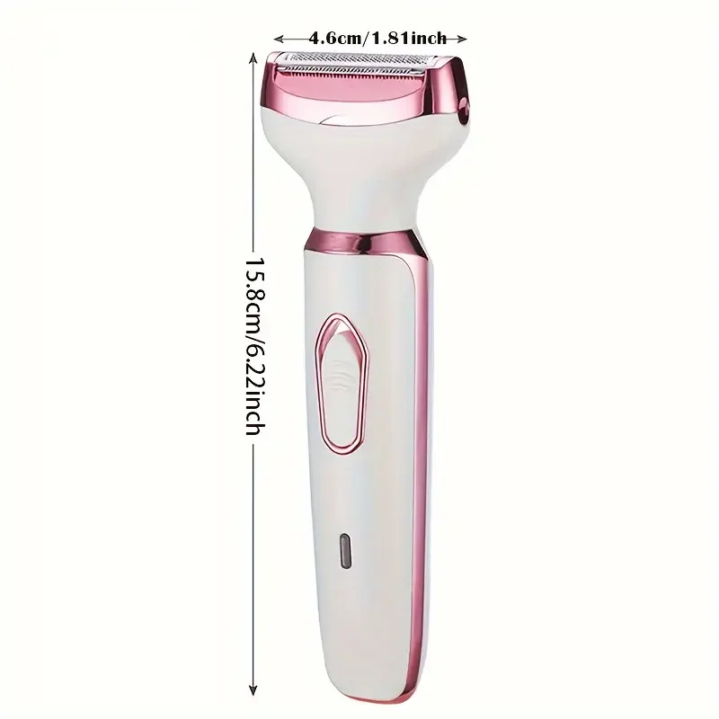 4-in-1 Painless Razor for Women] 4-in-1 Rechargeable Electric Razor for Women - Face, Nose, Legs, Underarm, Bikini Trimmer - Wet