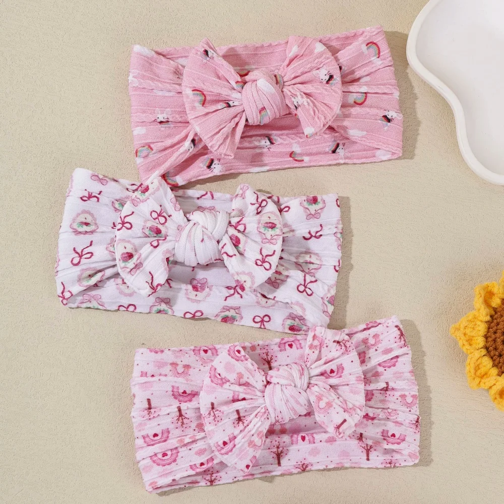 paquete-de-20-diademas-de-nailon-con-estampado-floral-arcoiris-para-ninas-turbantes-con-estampado-de-cerezas-accesorios-para-el-cabello-de-bebes