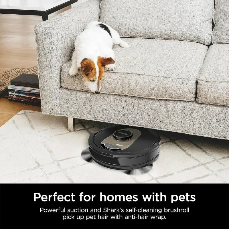 D2BShark AV2501AE AI Robot Vacuum with XL HEPA Self-Empty Base,Bagless,60-Day Capacity,LIDAR Navigation,Perfect for Pet Hair,C