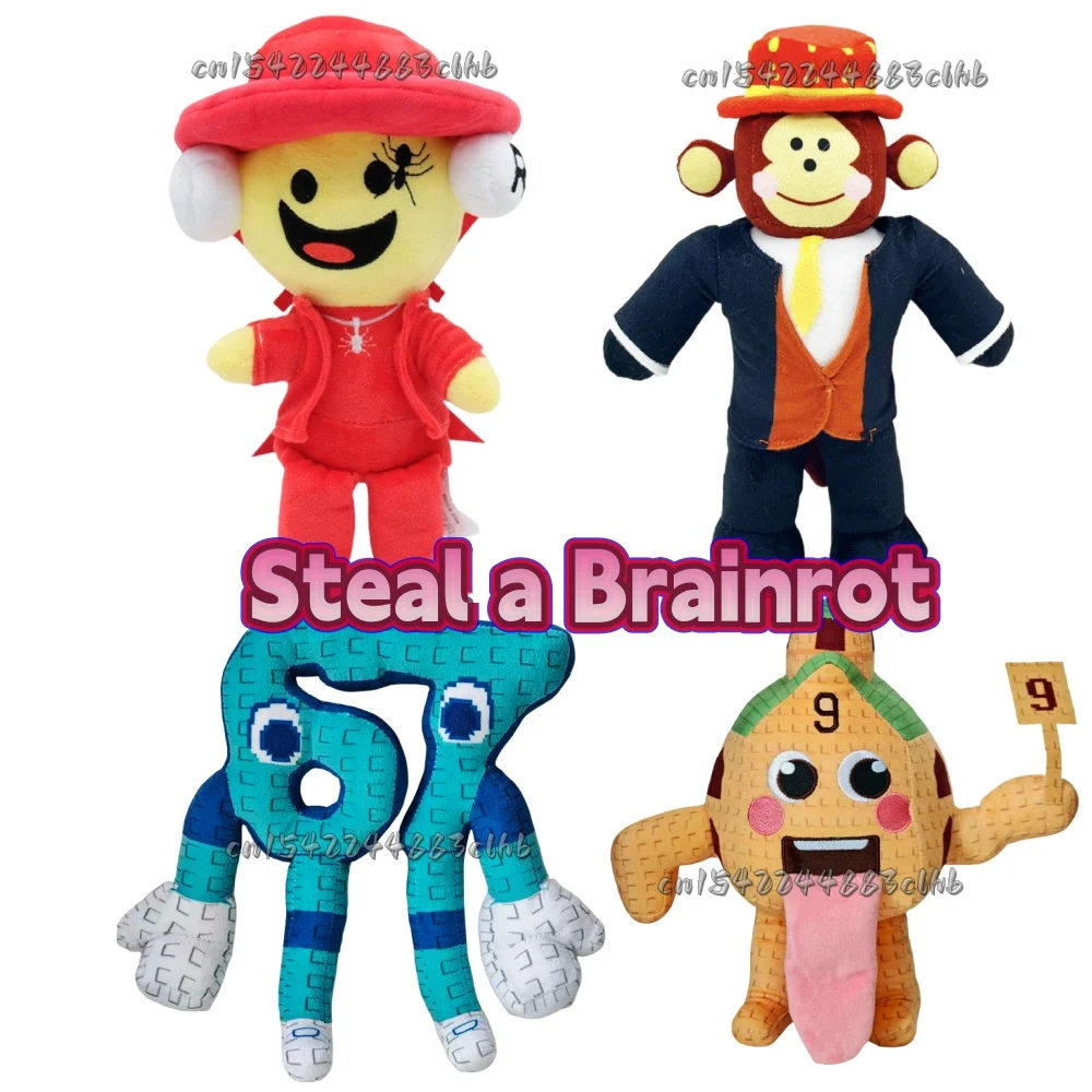 25 centimetri Ruba un Brainrot Gioco Peluche Bambola Giocattolo Del Fumetto Sveglio Morbido Chuy Peluche Decorazione Della Stanza Peluche Bambola Giocattolo Per Il Capretto Regalo Di Natale