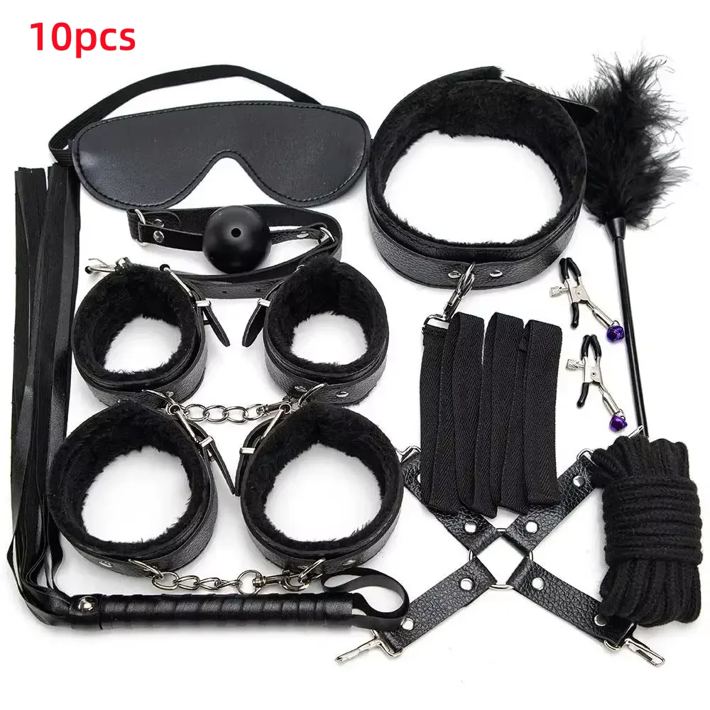 مجموعة ألعاب الجنس قيود عبودية مجموعة ألعاب جنسية ألعاب جنسية ألعاب مثيرة المكونات الشرج أصفاد سوط الكمامة Bdsm أطقم ألعاب جنسية للأزواج #1