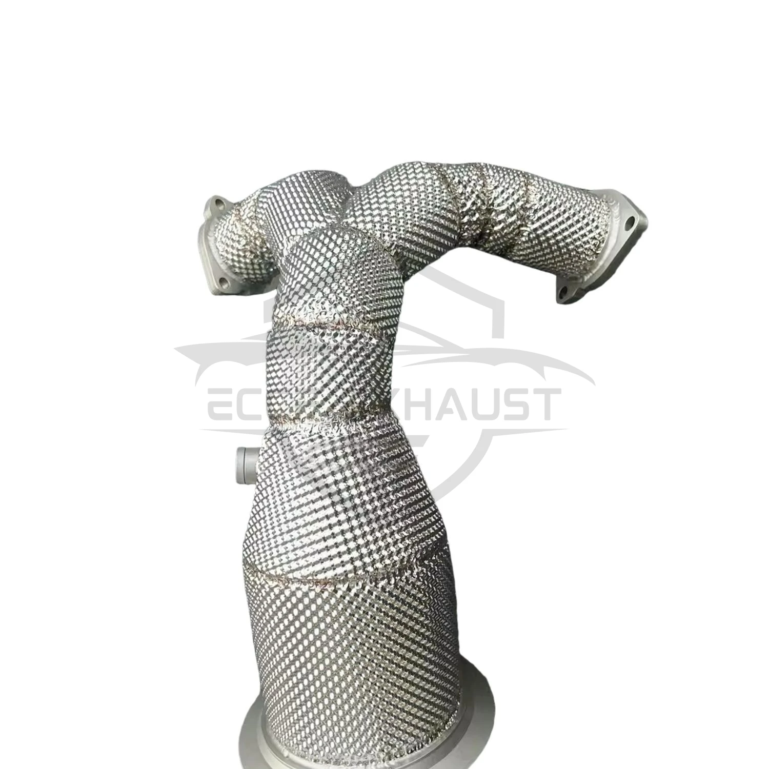 

ECCF Sporty High quality Downpipe With Heat Shield For Audi S4 S5 B9 B9.5 Aggressive Exhaust Sound High Flow Performance Upgrade