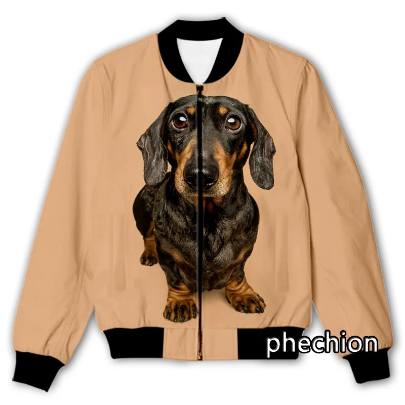 

phechion New Men/Women Dachshund Dog 3D Printed Casual Jacket Fashion Streetwear Men Loose Sporting Jacket & Coat Q190