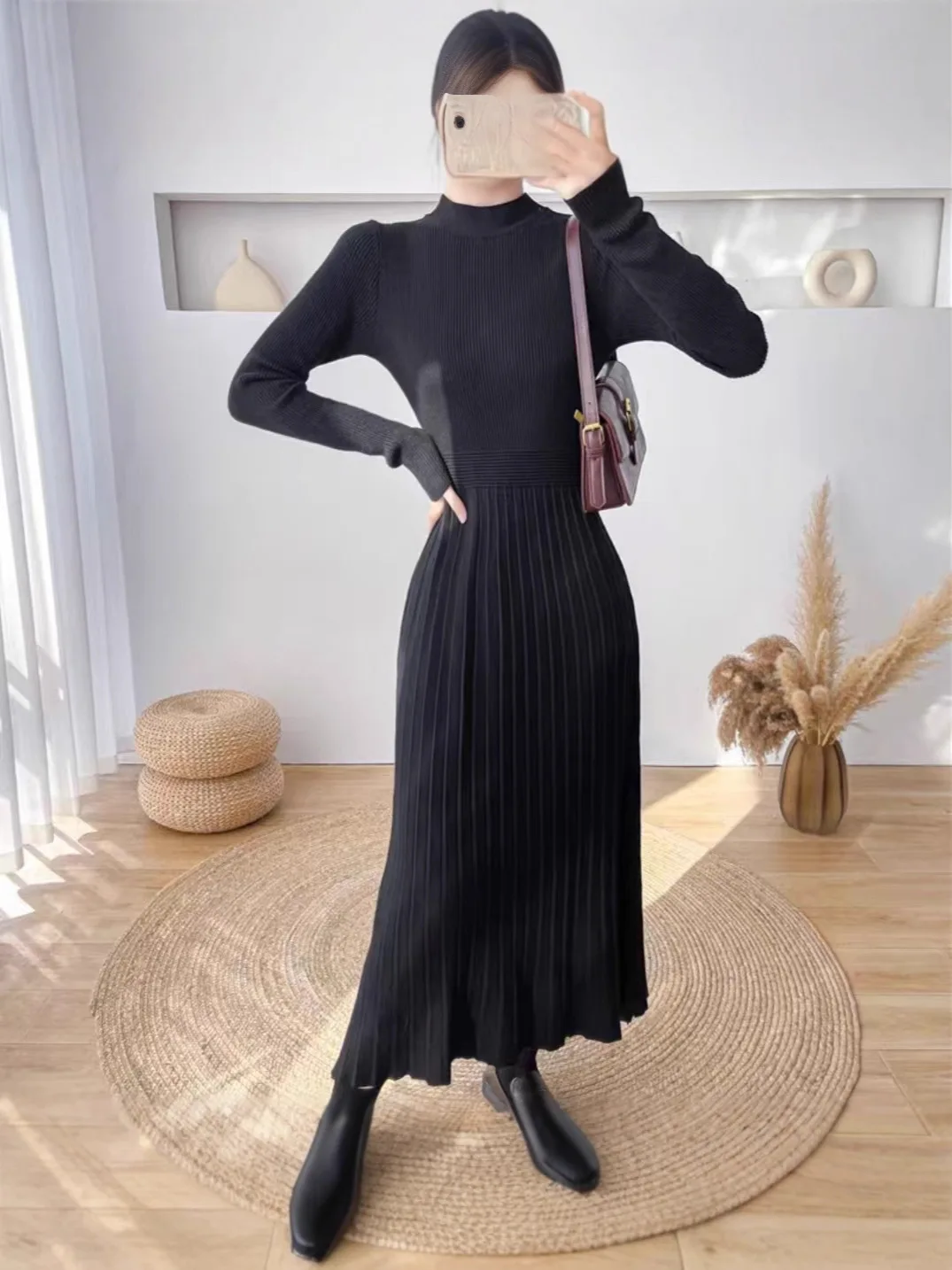 Vestidos femininos vestido cáqui primavera cupro ilhó amarrado em camadas plissado mori menina floresta artístico bonito picante fim de semana piquenique