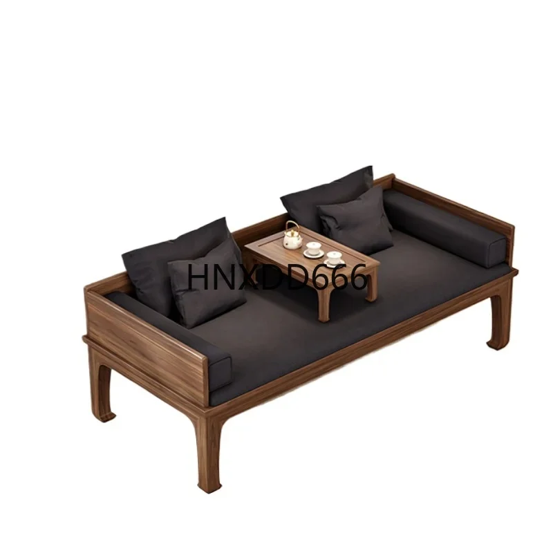

Telescopic Solid Wood Sofa Bed for Small Living Rooms - North American Black Walnut Design