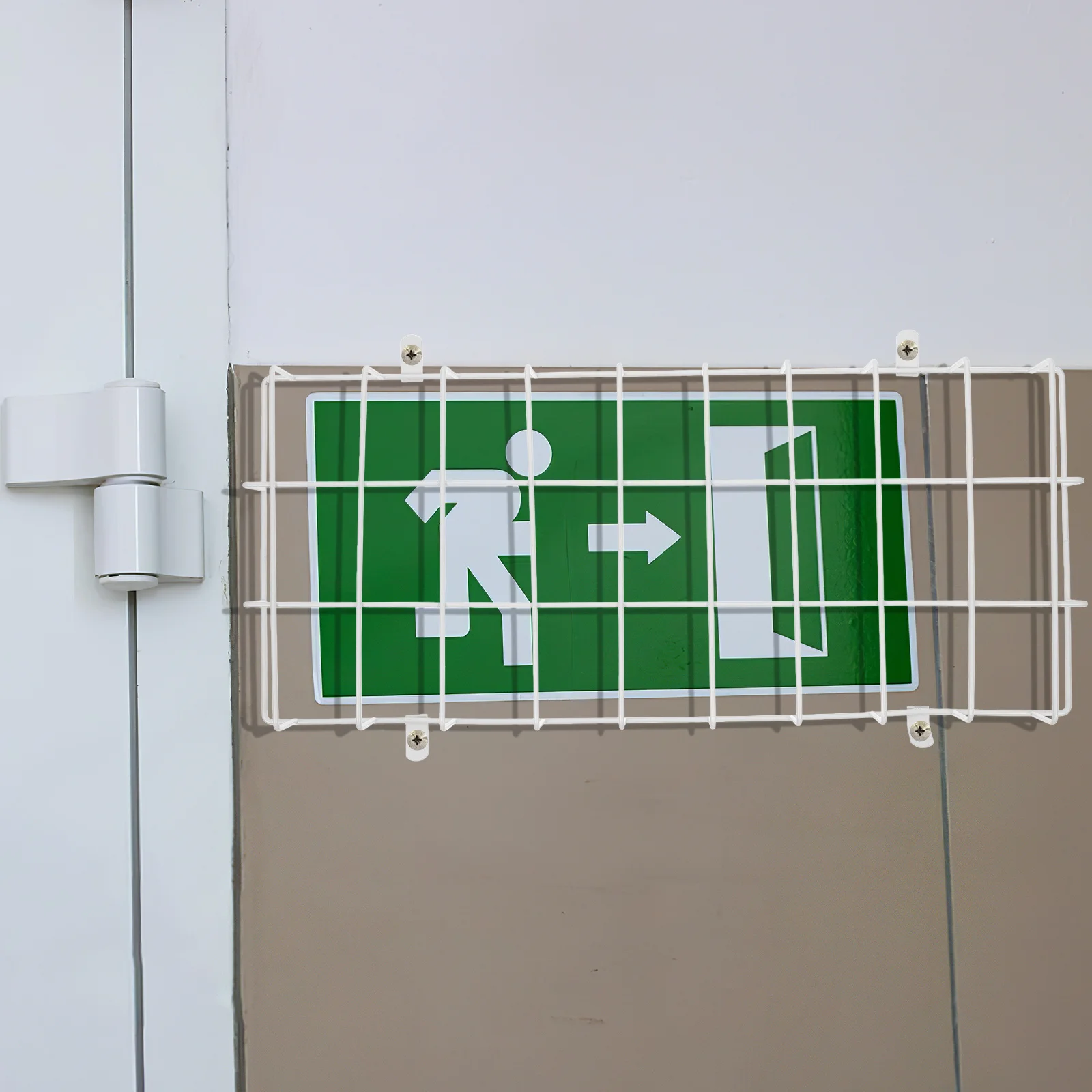 علامة الخروج قفص واقي سلكي متين لضوء الطوارئ علامة خروج غطاء قفص الحرس لإضاءة الجدار الصالة الرياضية #5
