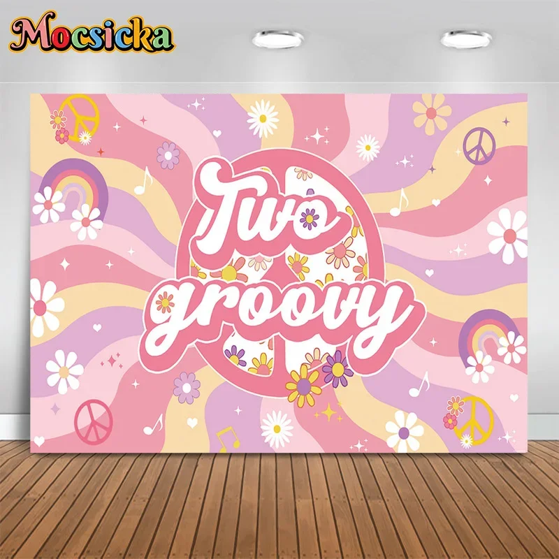 Mocsicka Photography Background Daisy Bus Butterfly Backdrop Decor Baby Shower Boy Girl Birthday Party Kids Photo Studio Banner