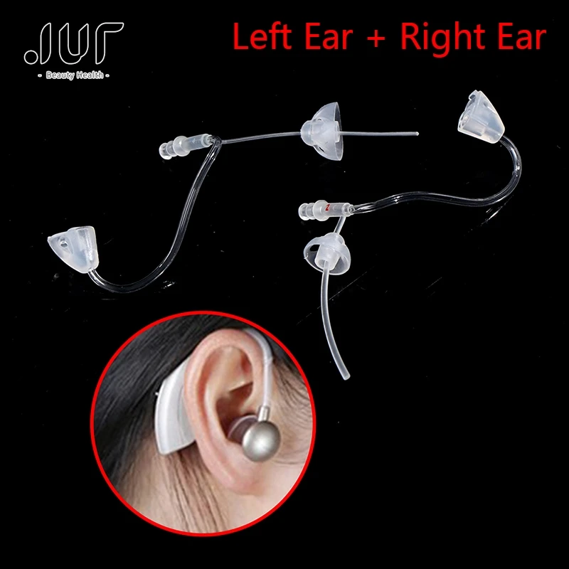 Hot sale 2Pcs Left Right Ear Hearing Aid Replacement Tube Earphone Hearing Amplifier Tool