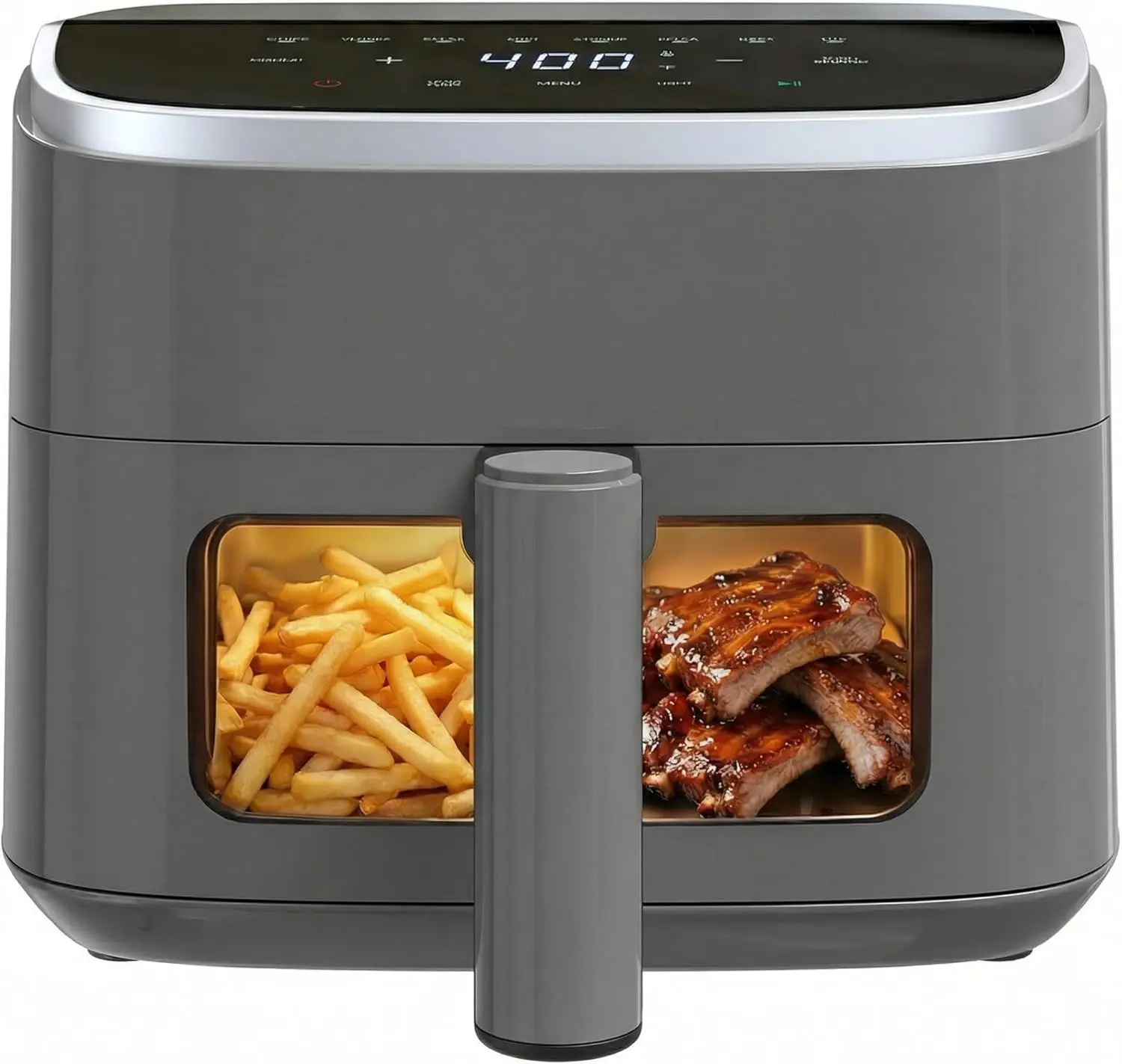 

Air Fryer 4 Quart with Window, 1500W Digital Airfryer with 8 Presets, 60-Min Timer, Max 400°F, Auto Shut Off & Nonstick Dish