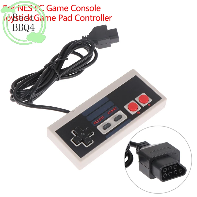 (BBQ4) 1 controlador de juego tipo joystick para consola NES FC, mini gamepad con cable de 8 bits, piezas de reparación para controlador de NES