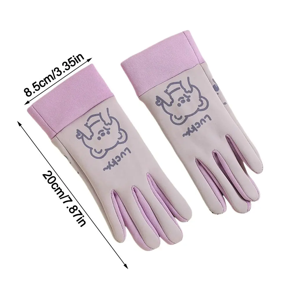 Mit Fleece gefütterte Winter-Kinderhandschuhe, Cartoon-kältebeständige Vollfinger-Handschuhe, wasserabweisend, warm halten, Outdoor-Sporthandschuhe