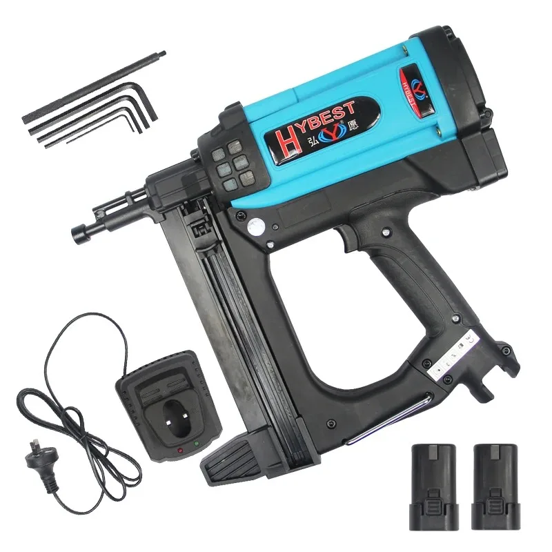 Pneumatic Nail Gun Lithium Battery Gas Nail Gun Steel Air Stapler Pneumatic Tools for Frame and Trunking